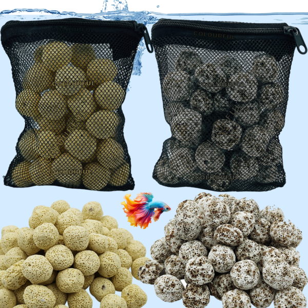 450g 2 in 1 Filter Media WITH Net Bag, Combo-3